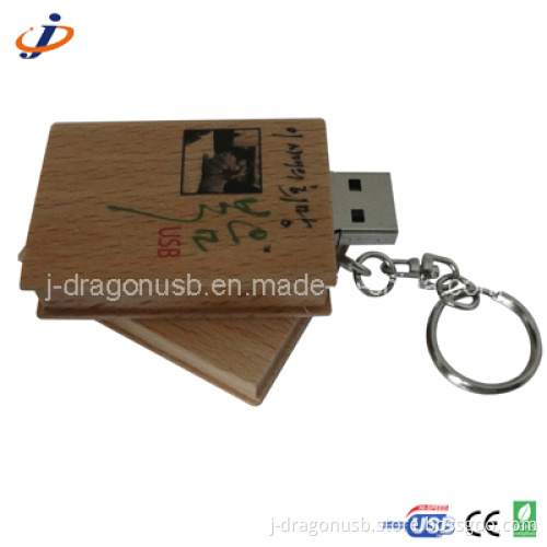 Wooden Book Shape USB Flash Drive Jw129